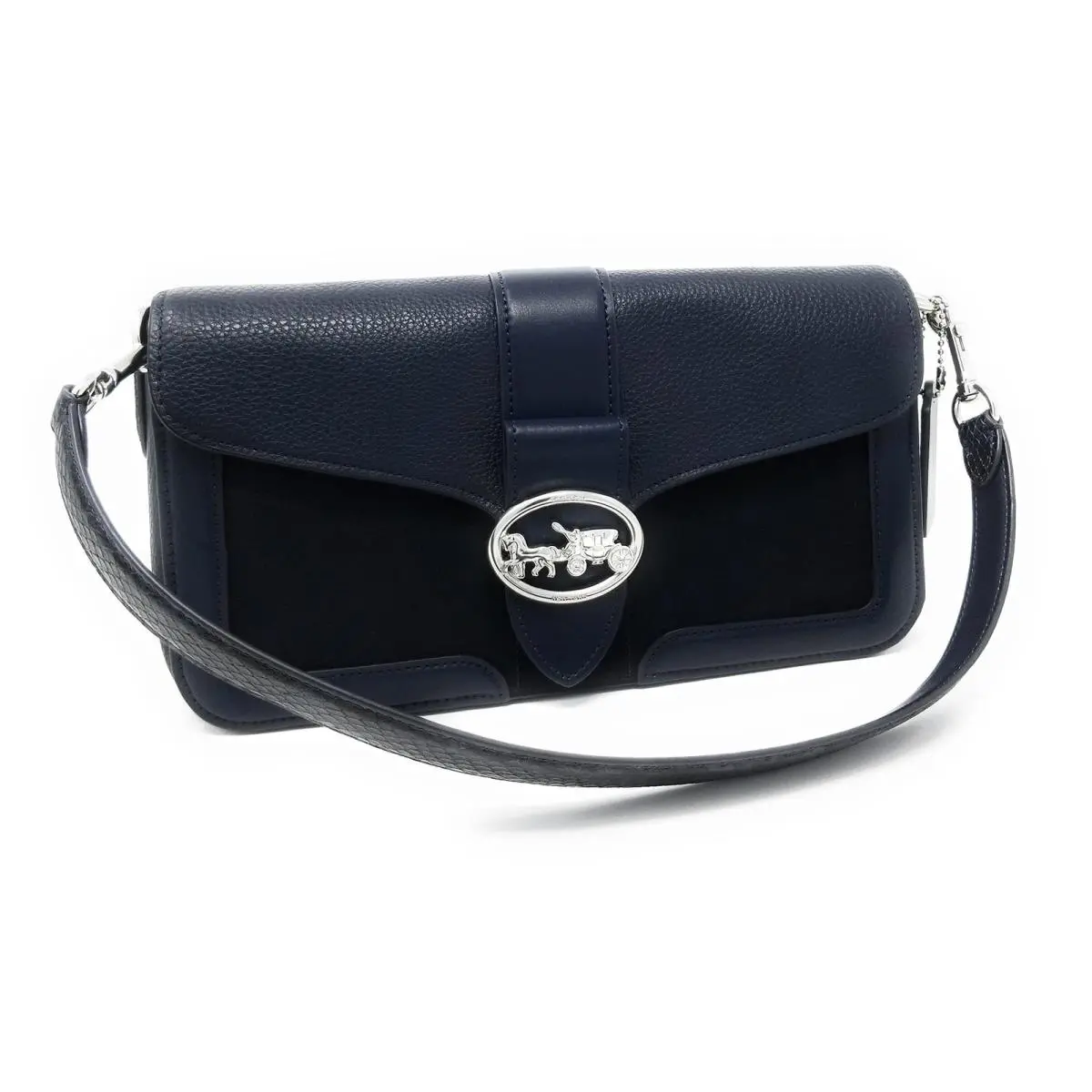 Coach Georgie Shoulder Bag Silver Midnight Multi