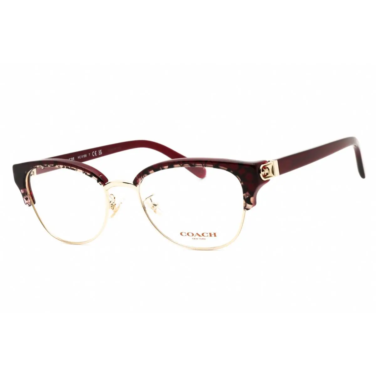Coach HC6195-5709-53 Eyeglasses Frame Size 53mm 19mm 140mm Red Women 7251253867