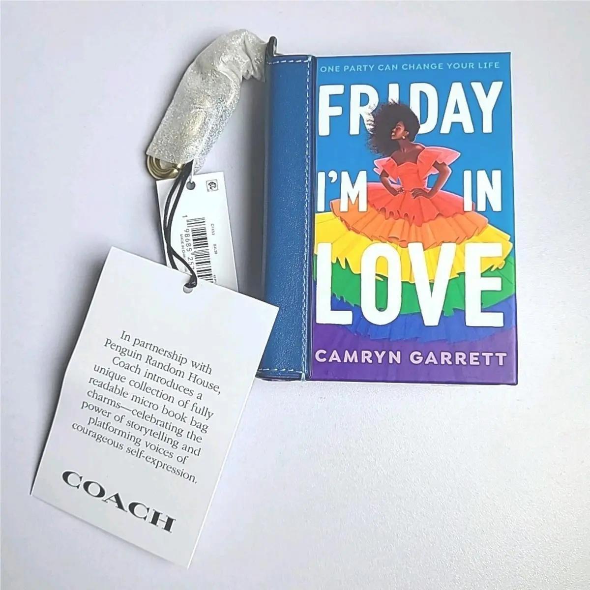 Coach Friday I’m In Love By Camryn Garrett Book Bag Charm B4/Multi Leather