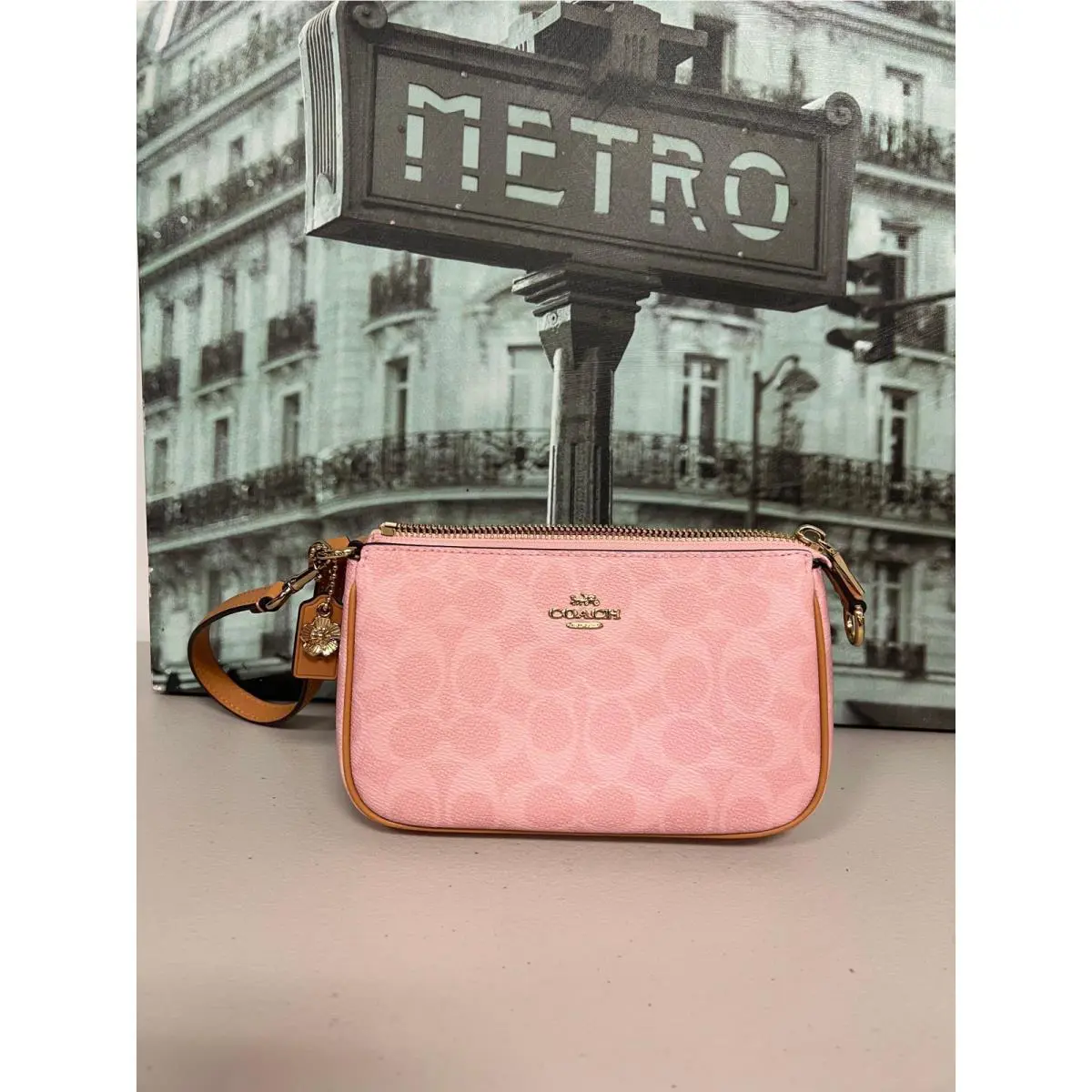Coach CDW31 Nolita 19 In Signature Canvas with Charms IN Powder Pink