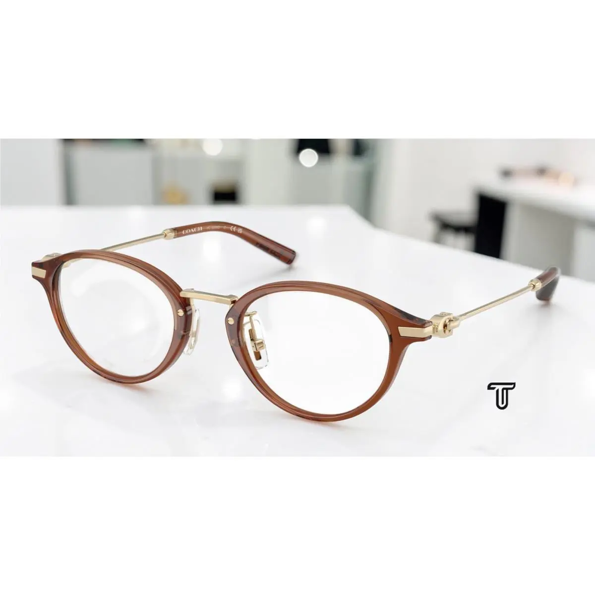 Coach HC6268D 5888 Transparent Brown Demo Lens 48 mm Women`s Eyeglasses