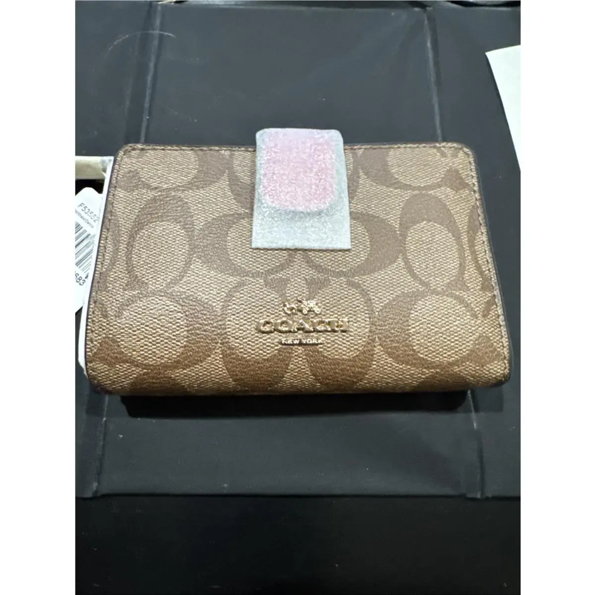 Coach Wallet Signature Canvas with Hot Pink
