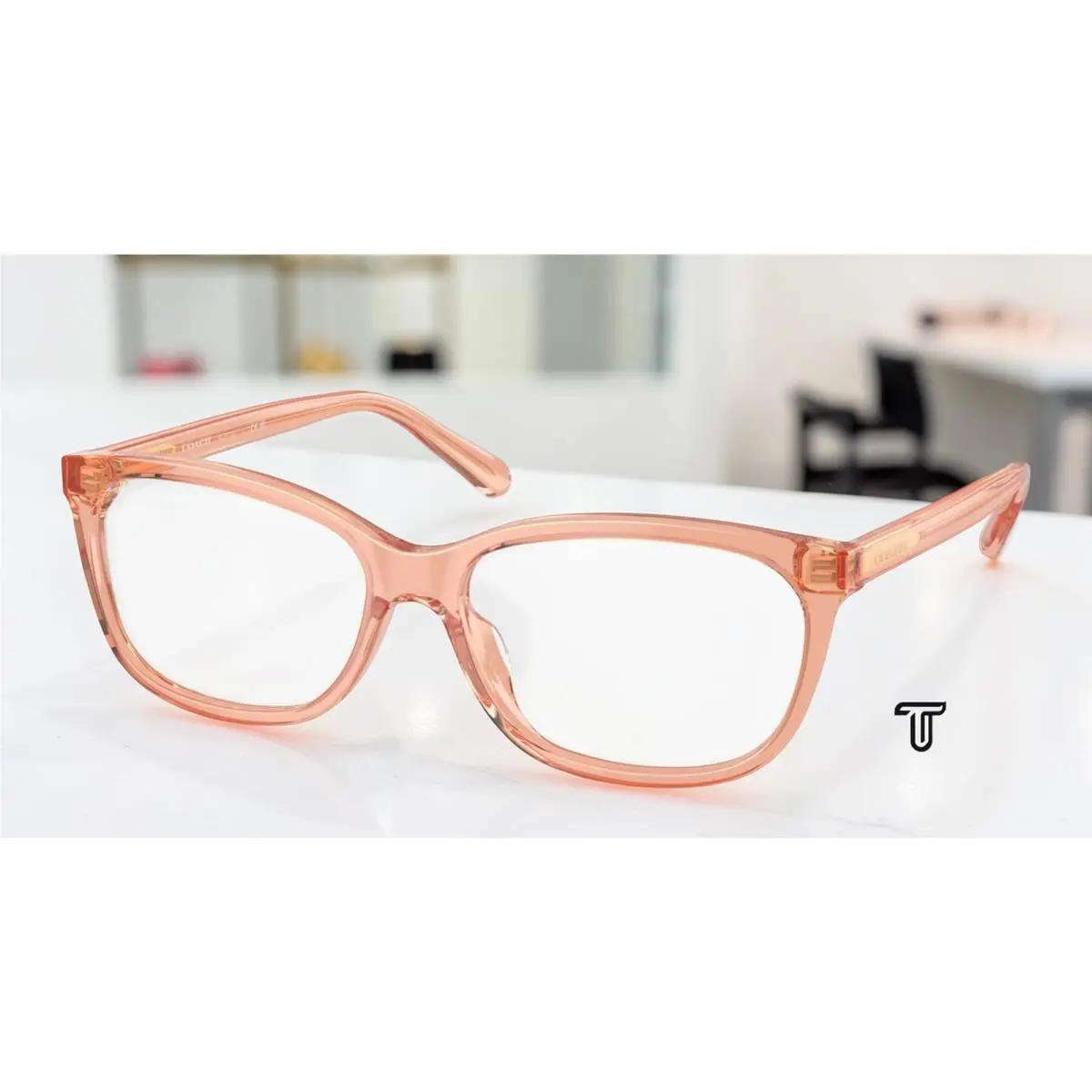 Coach HC6139U 5822 Transparent Saddle Demo Lens 53 mm Women`s Eyeglasses