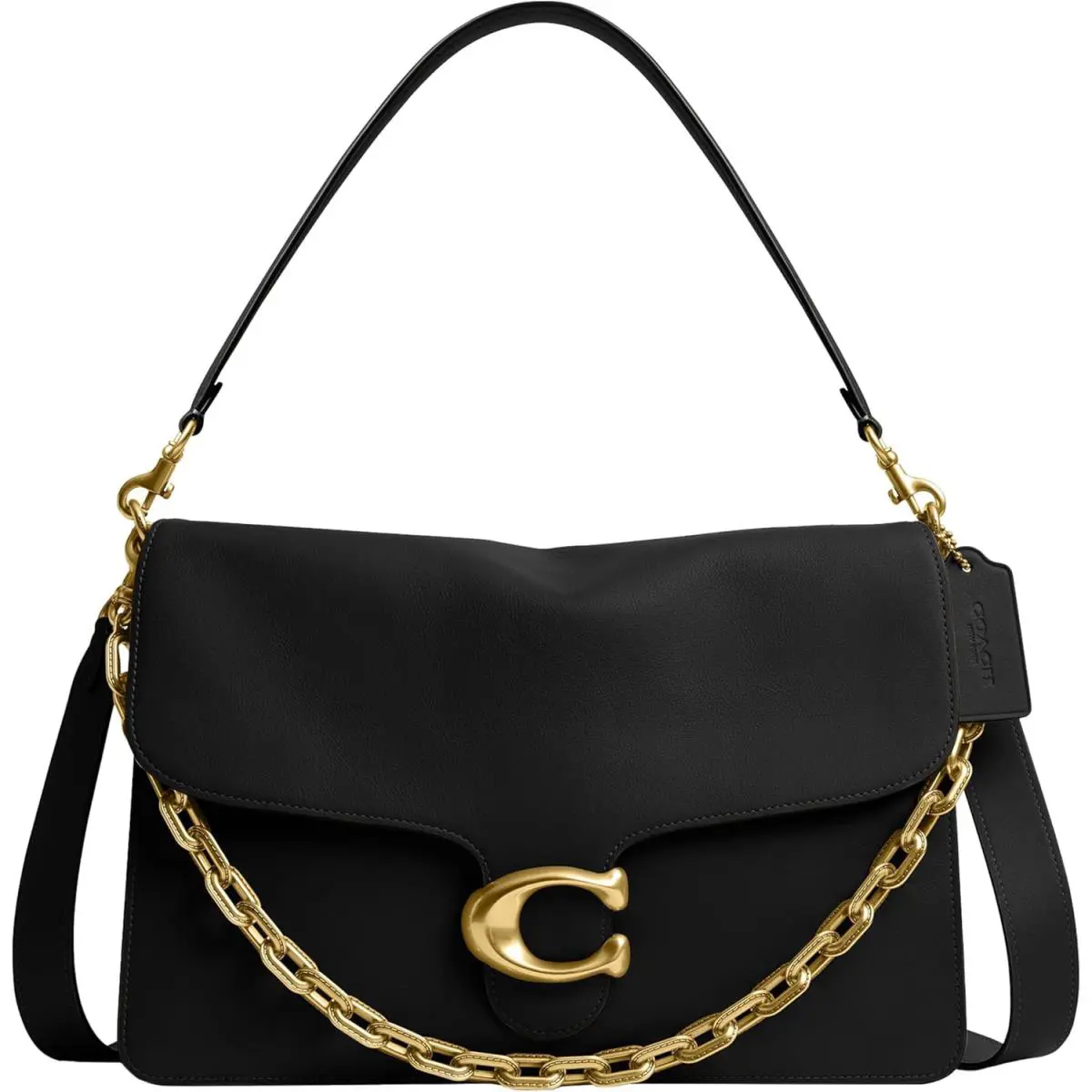 Coach Soft Grain Leather Chain Tabby Shoulder Bag 35 with Cha