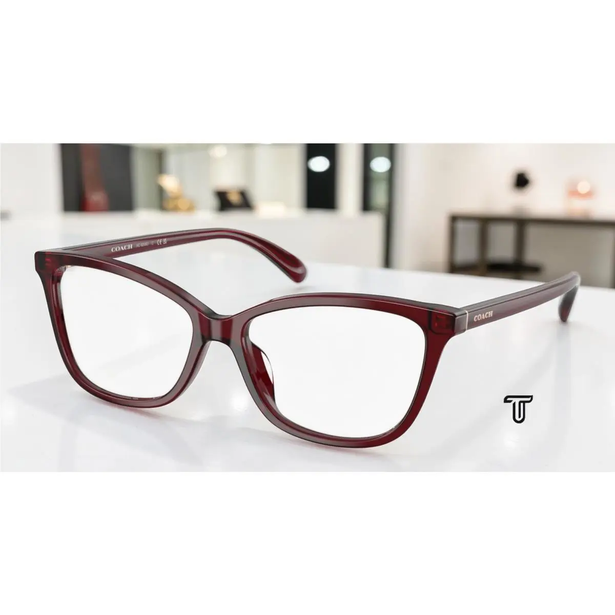 Coach HC6206U 5393 Milky Burgundy Demo Lens 54 mm Women`s Eyeglasses