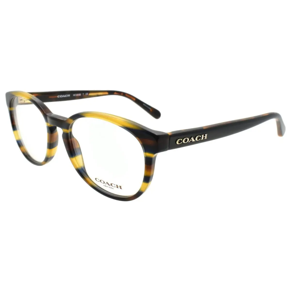 Coach HC 6102 5441 Women`s Glasses Frames 51-18-140 Honey Glitter Varsity Stripe