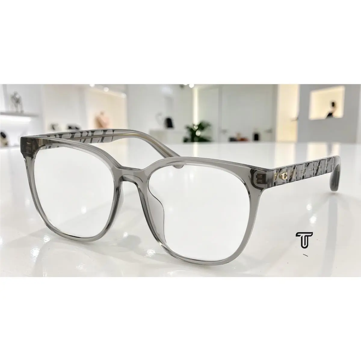 Coach HC6267D 5886 Transparent Light Grey Demo Lens 54 mm Women`s Eyeglasses