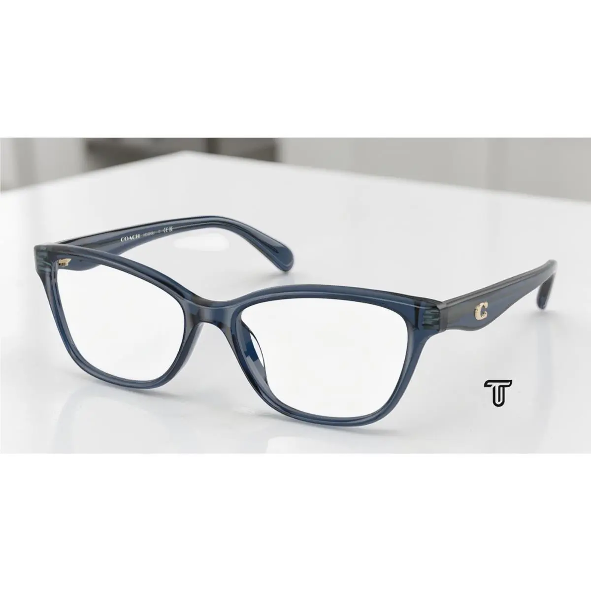 Coach HC6243U 5846 Transparent Blue Demo Lens 49 mm Women`s Eyeglasses