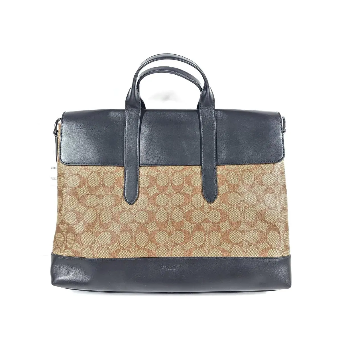 Coach Hamilton Portfolio Brief in Signature Canvas QBTN2 Brown Black