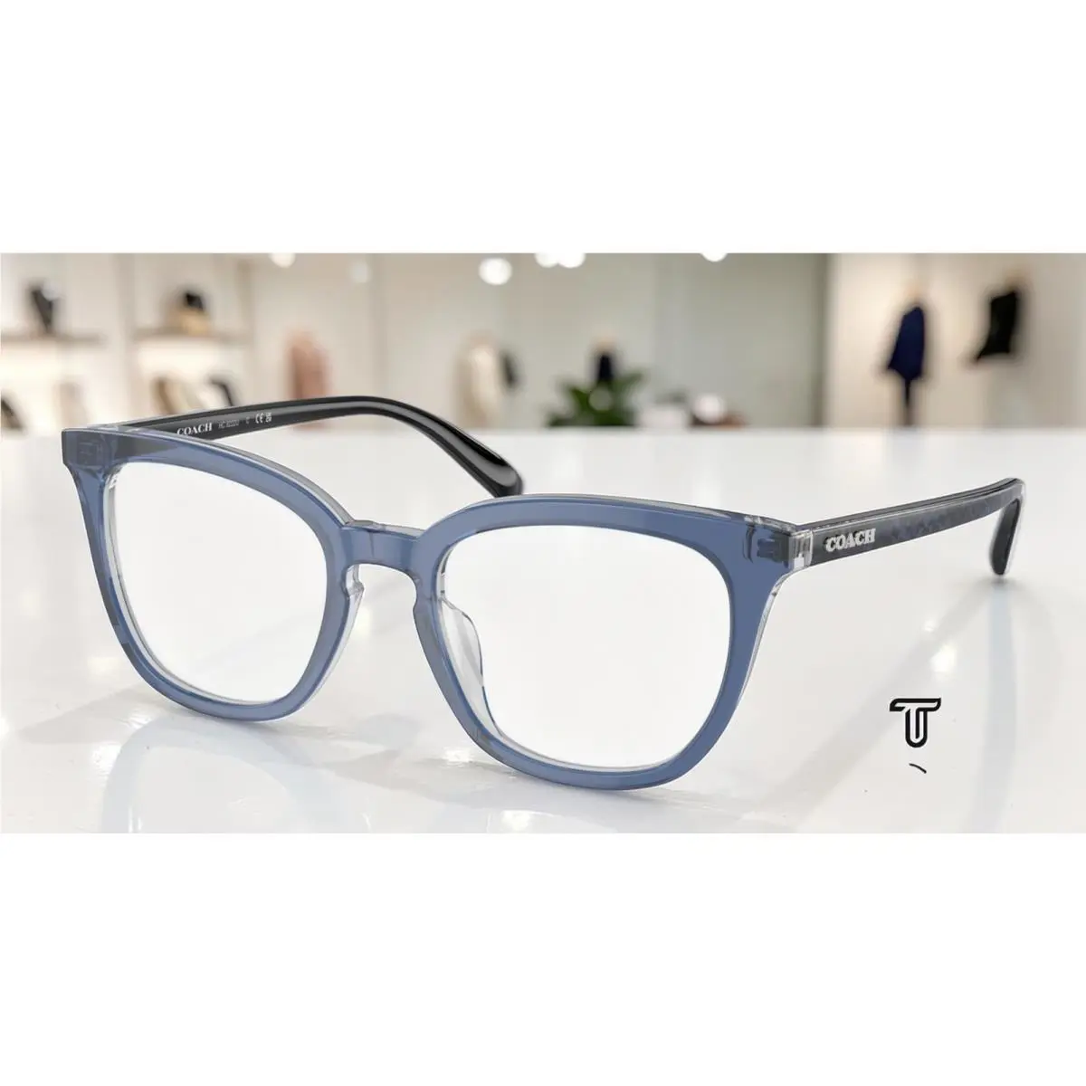 Coach HC6222U 5787 Transparent Blue Demo Lens 49 mm Women`s Eyeglasses