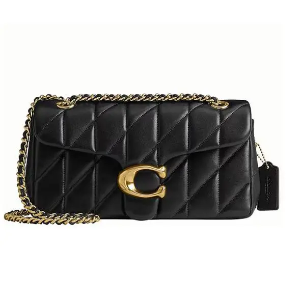Coach Tabby 26 Quilted Shoulder Bag Leather Silver/black J26K