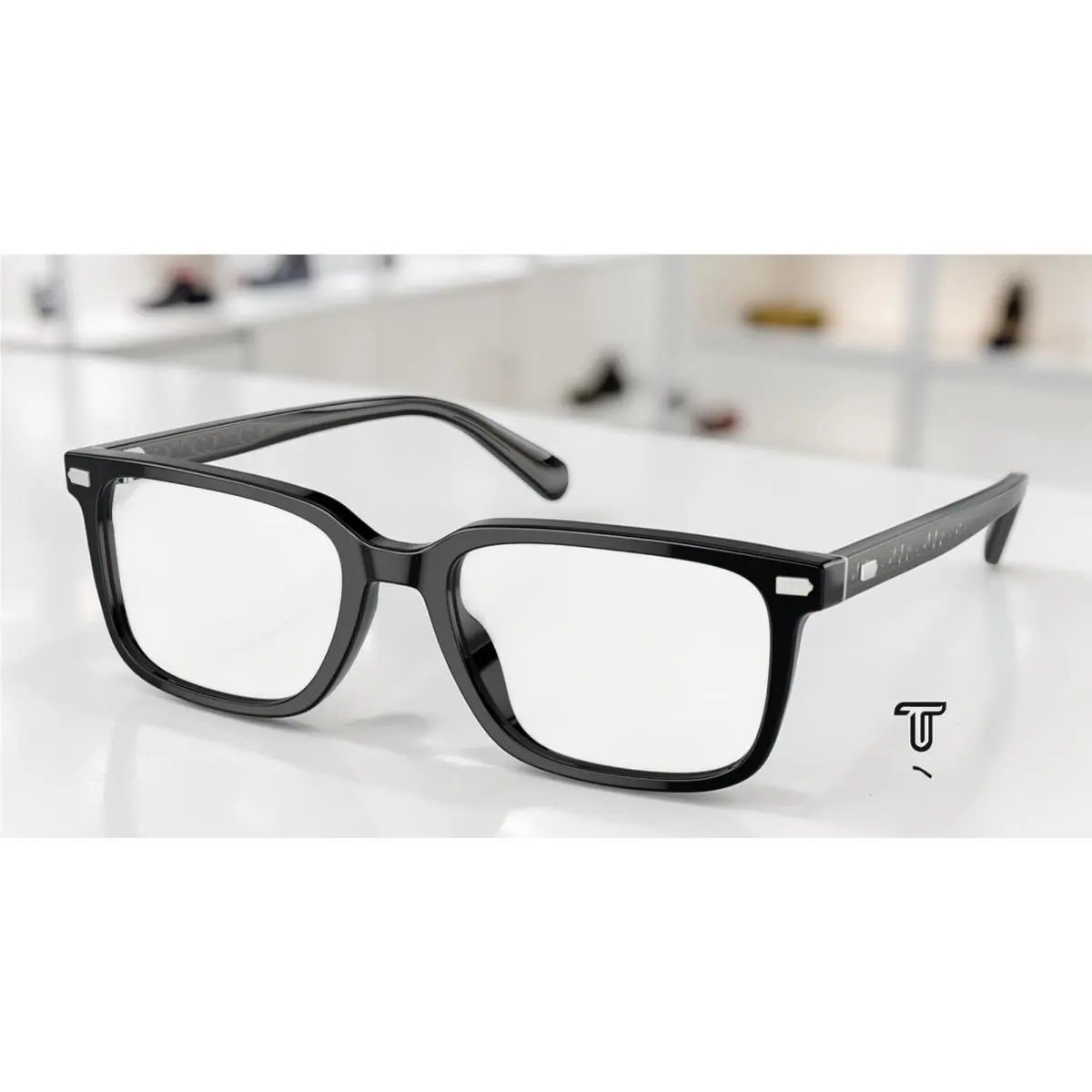 Coach HC6239U 5002 Black Demo Lens 55 mm Men`s Eyeglasses