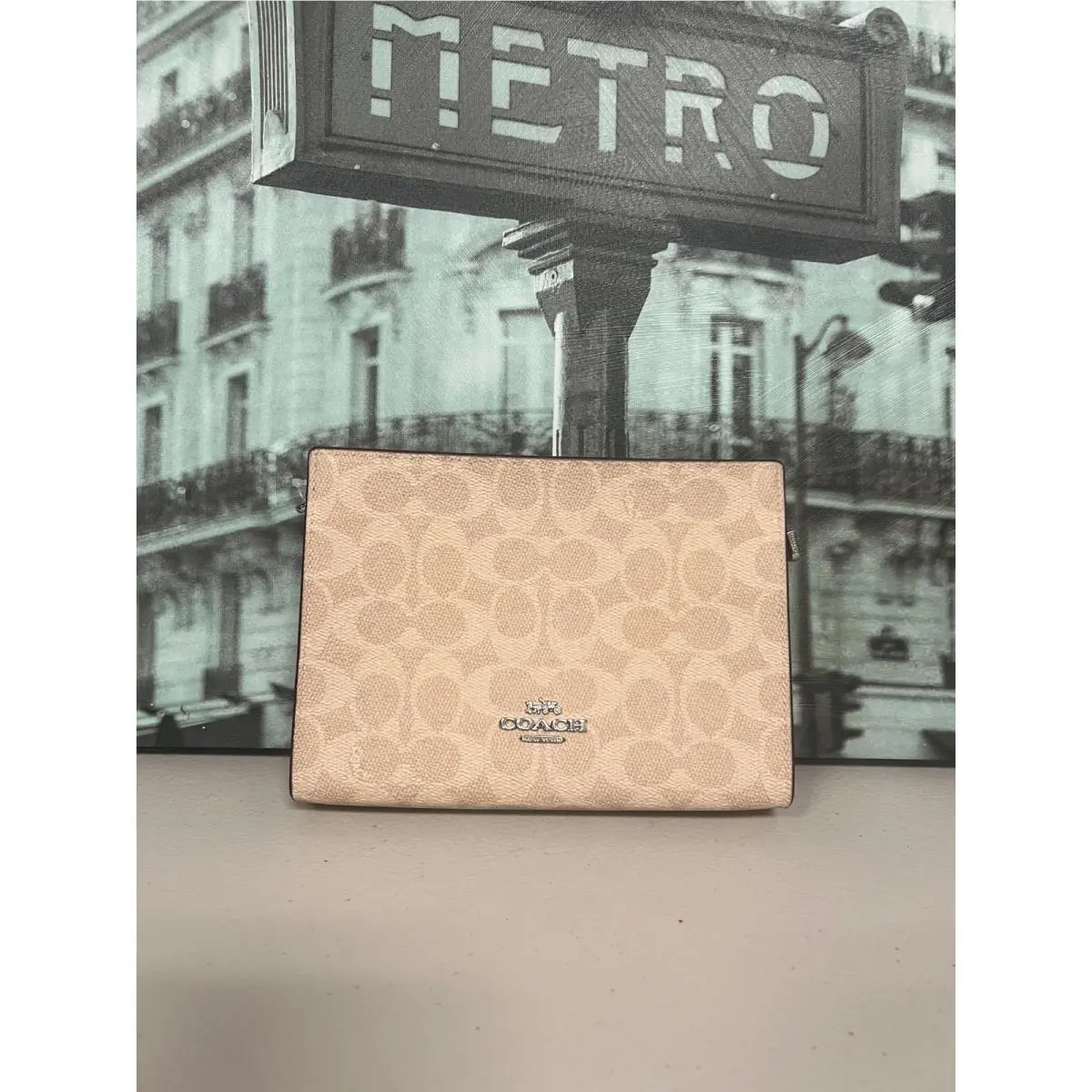 Coach CW204 Slim Crossbody Bag In Signature Canvas IN Taupe