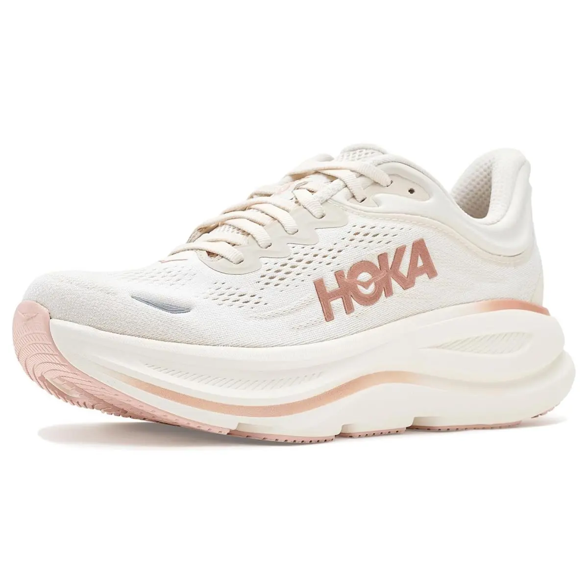 Hoka Women`s Bondi 9 Oat Milk / Rose Goldt All Sizes