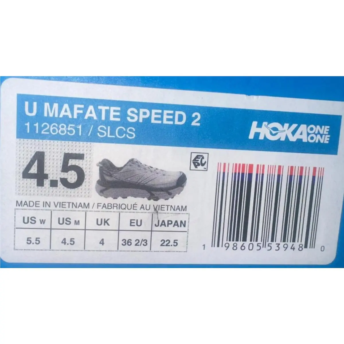 Hoka shoes - Hoka One One Mafate Speed 2 - 1126851 - Blue Slate/Cosmic grey 1