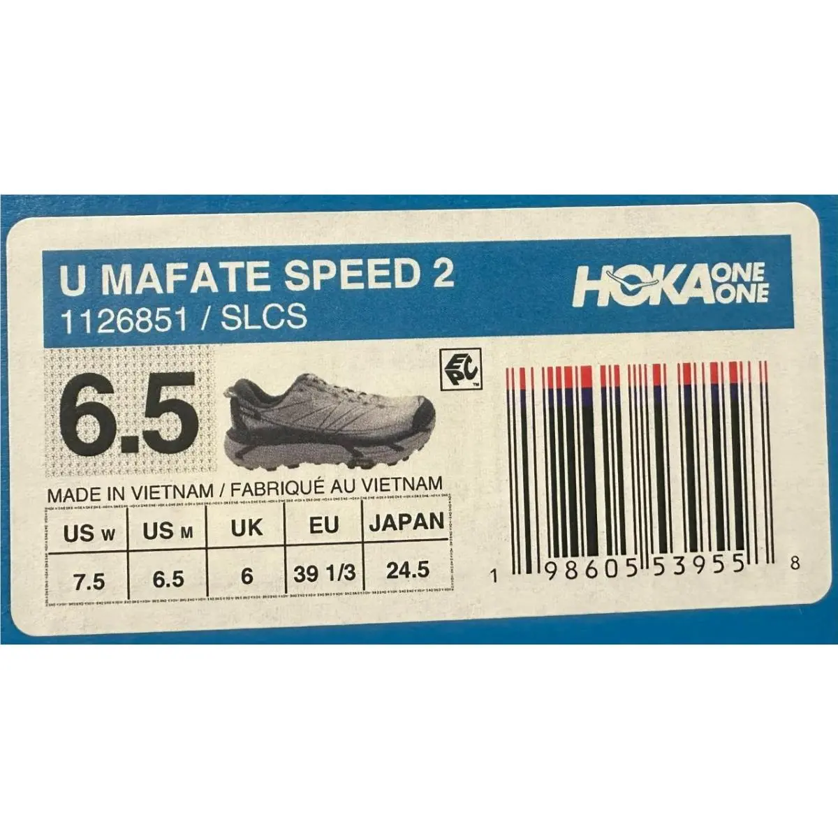 Hoka shoes - Hoka One One Mafate Speed 2 - 1126851 - Blue Slate/Cosmic grey 5