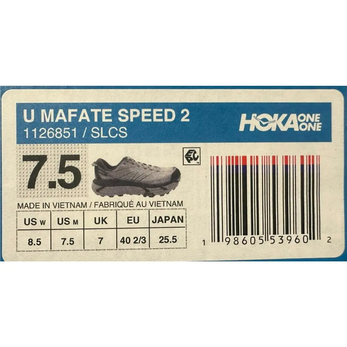 Hoka shoes - Hoka One One Mafate Speed 2 - 1126851 - Blue Slate/Cosmic grey 7