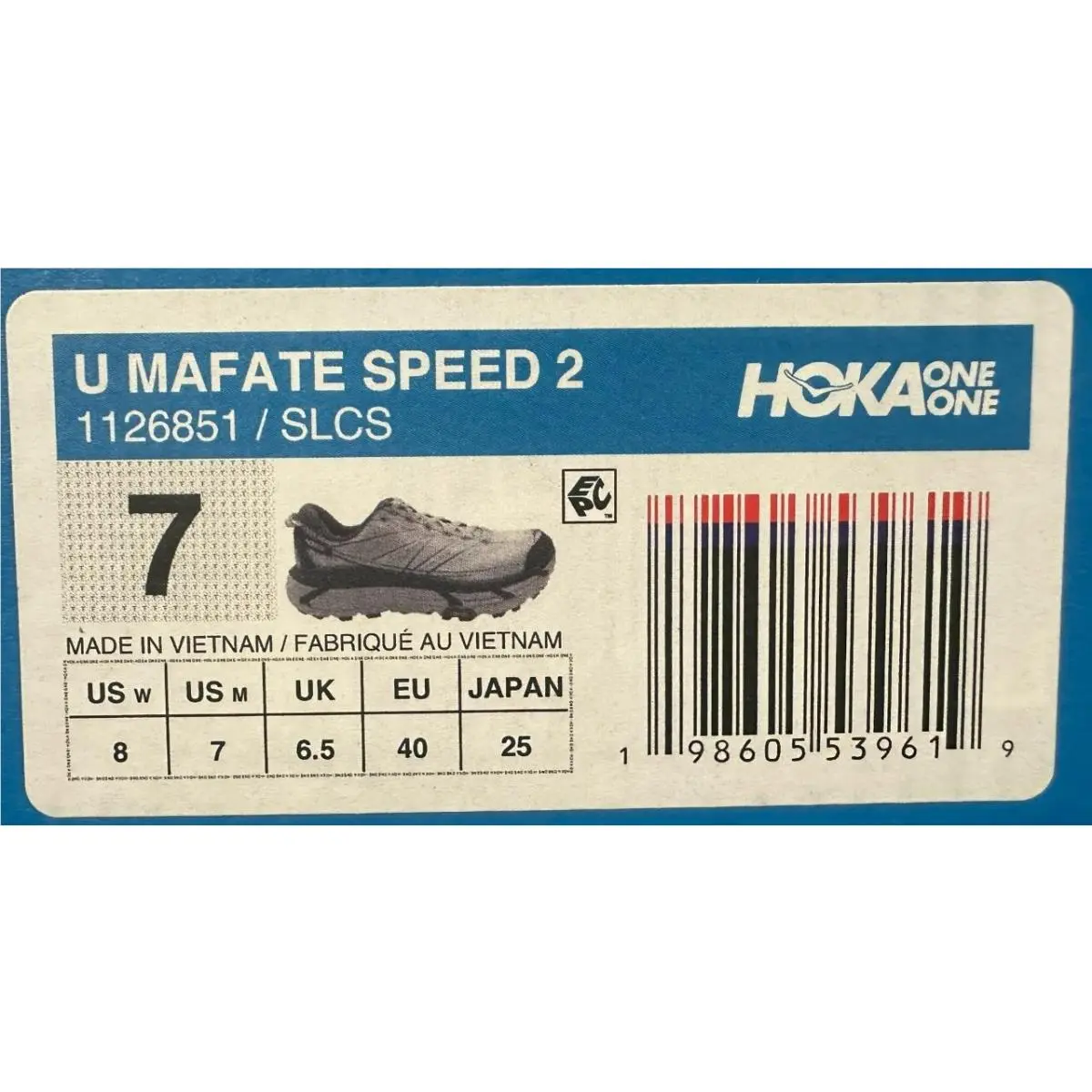 Hoka shoes - Hoka One One Mafate Speed 2 - 1126851 - Blue Slate/Cosmic grey 6