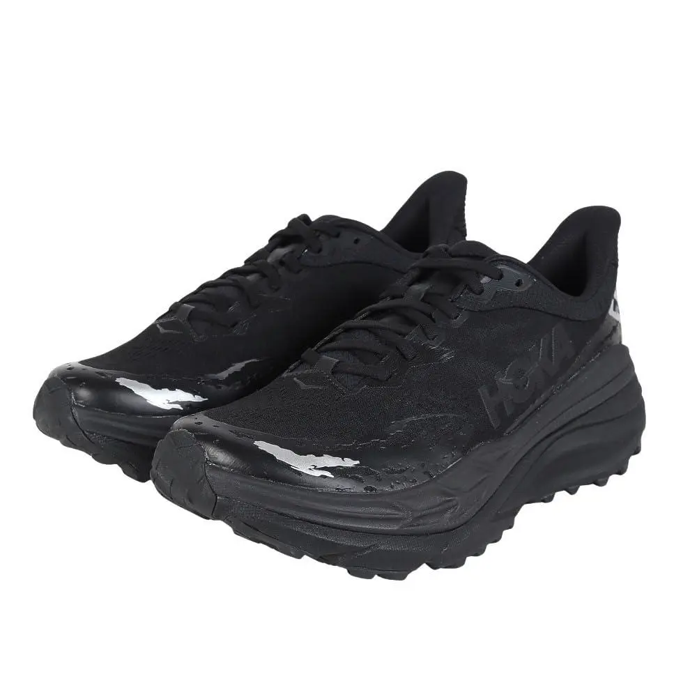 Hoka Stinson 7 Men`s Running Shoes Road to Trail Cushioned - Black/Black