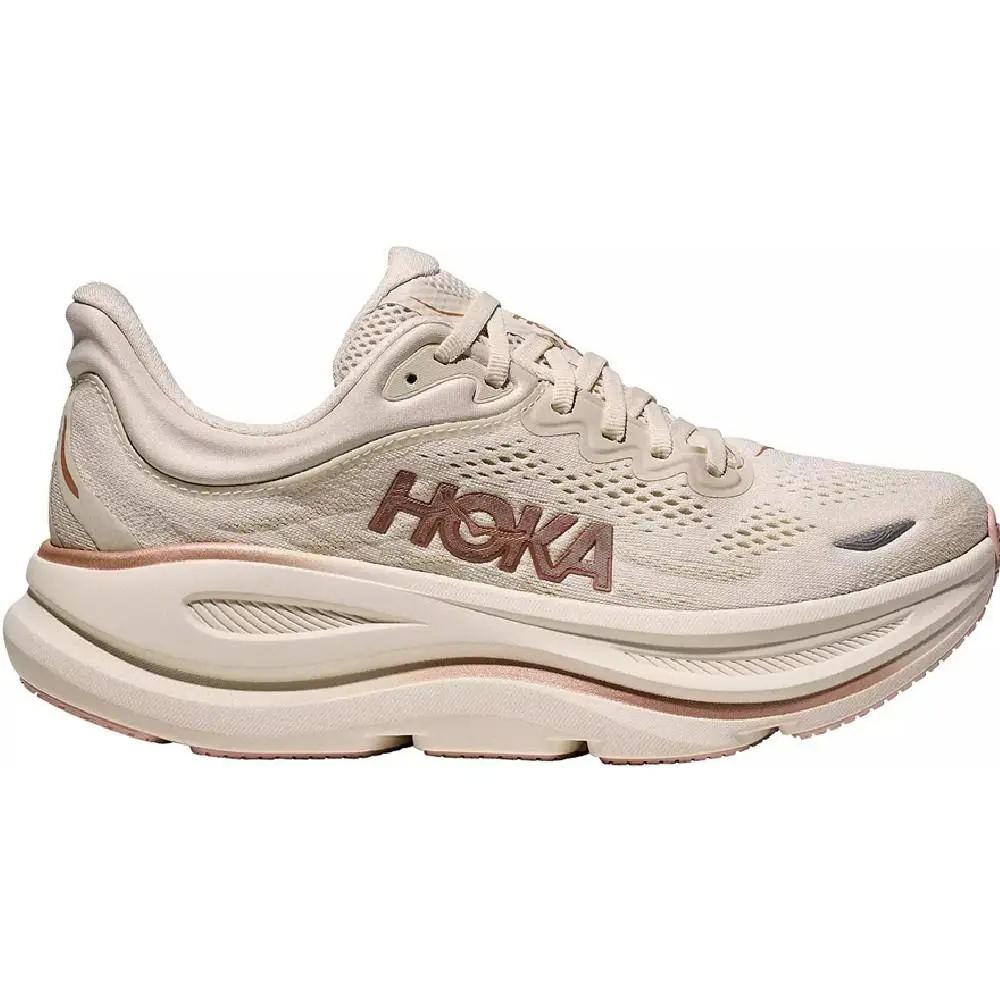 Women`s Hoka Bondi 9 White/rose Gold 1162012-OSG - White/Rose Gold