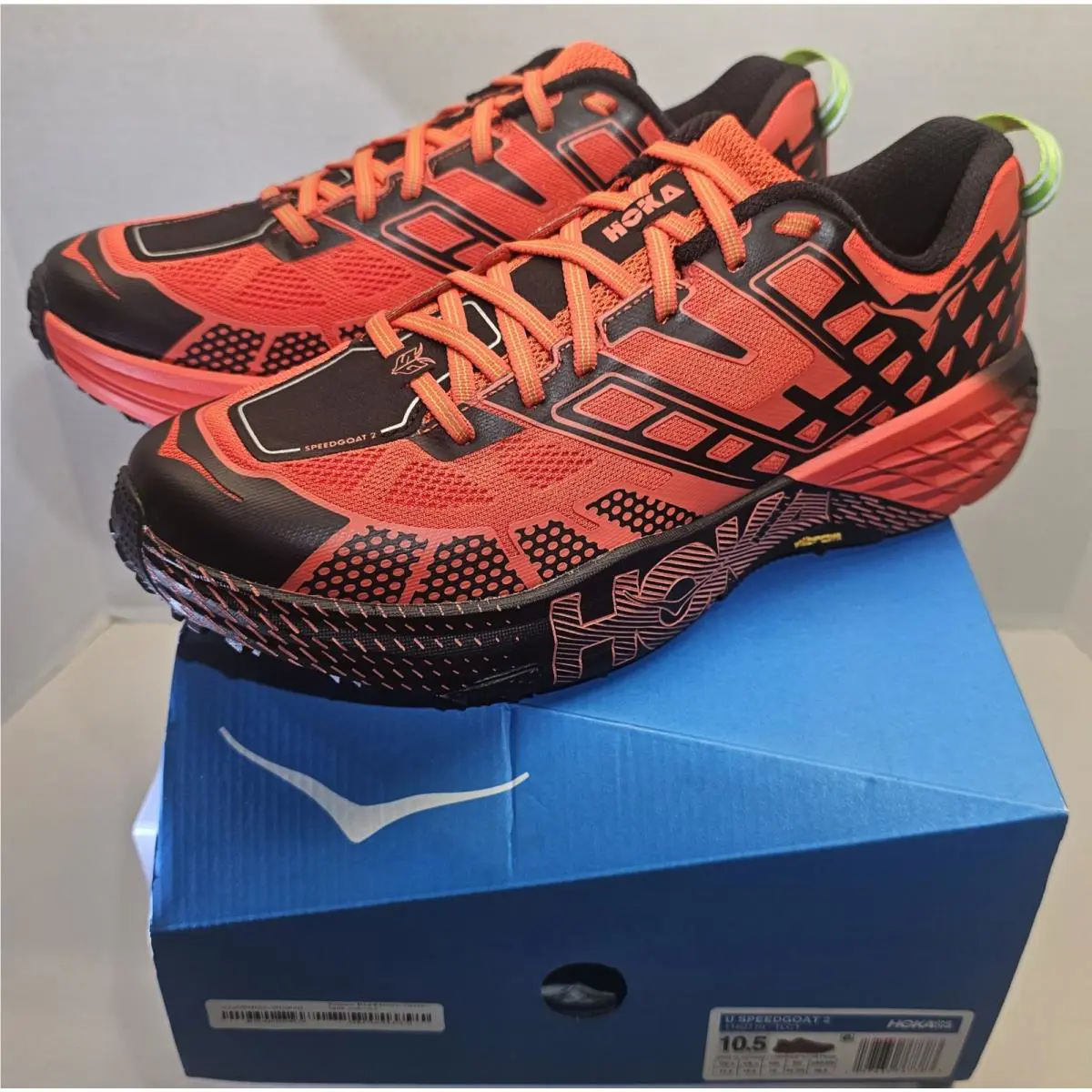 Hoka shoes - Hoka One One Speedgoat 2 - 1162710/TLCT - Tomato Red/Electric Green /Black 1