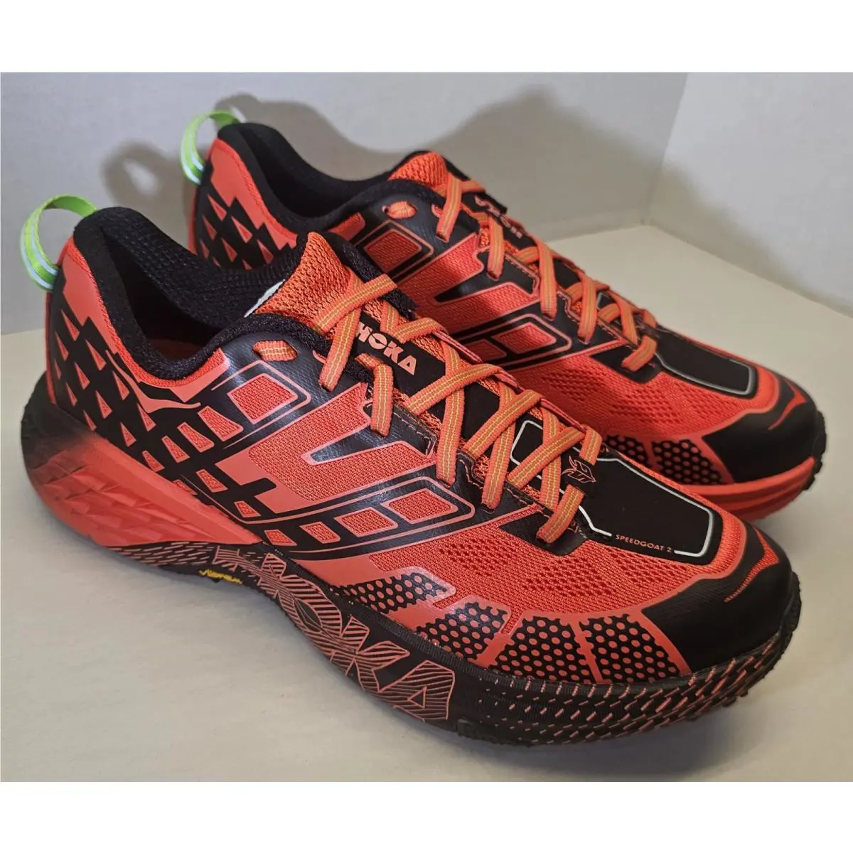 Hoka shoes - Hoka One One Speedgoat 2 - 1162710/TLCT - Tomato Red/Electric Green /Black 5