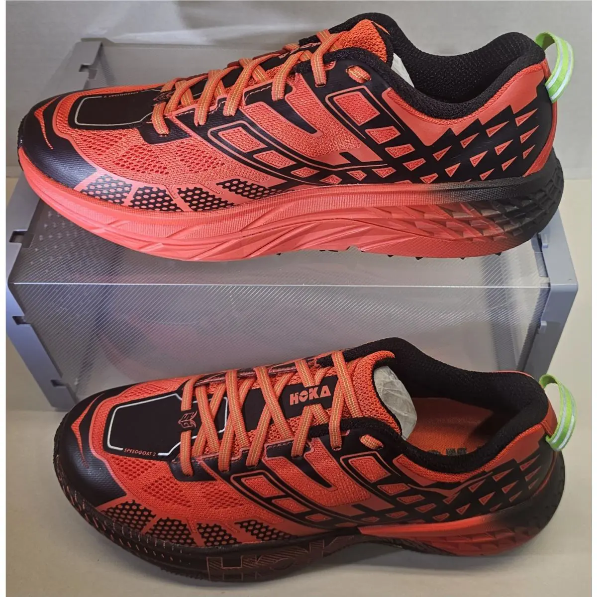 Hoka shoes - Hoka One One Speedgoat 2 - 1162710/TLCT - Tomato Red/Electric Green /Black 0
