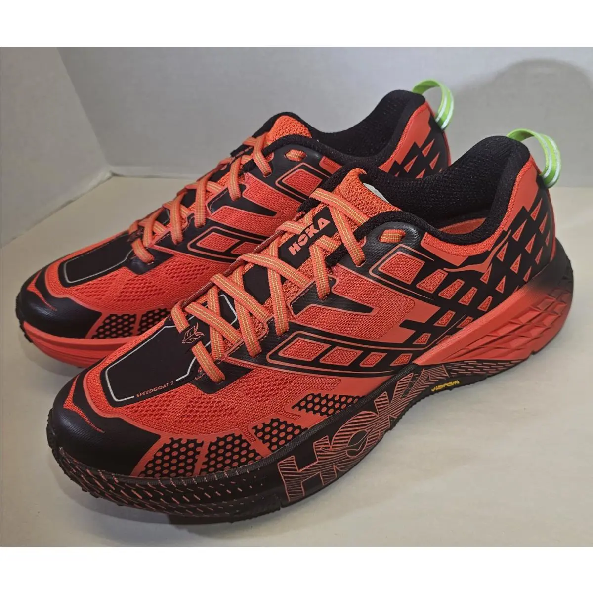 Hoka shoes - Hoka One One Speedgoat 2 - 1162710/TLCT - Tomato Red/Electric Green /Black 7