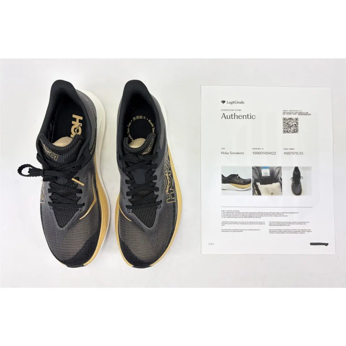 Hoka shoes - Hoka One One U Rocket X 3 - 1168724 - Black/Gold/White (UPC: 198605194122) 0