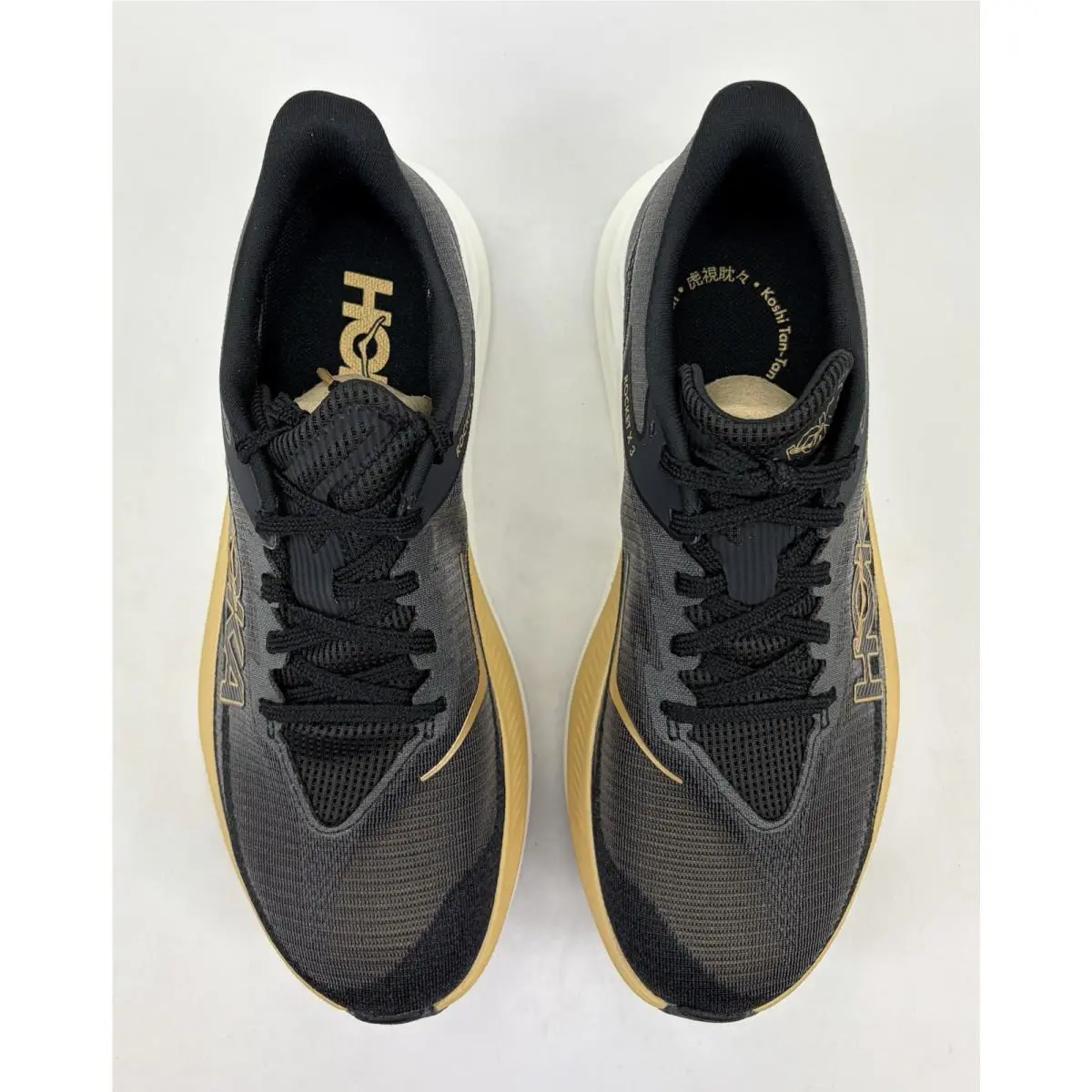 Hoka shoes - Hoka One One U Rocket X 3 - 1168724 - Black/Gold/White (UPC: 198605194122) 1