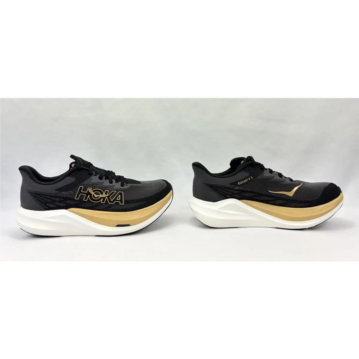Hoka shoes - Hoka One One U Rocket X 3 - 1168724 - Black/Gold/White (UPC: 198605194122) 3
