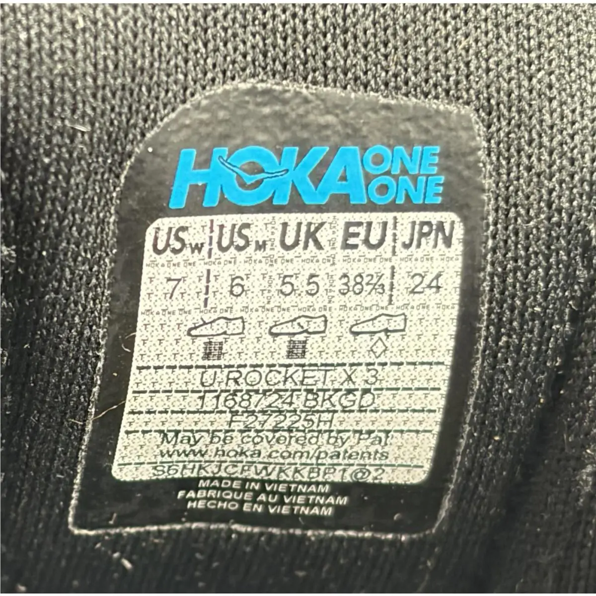 Hoka shoes - Hoka One One U Rocket X 3 - 1168724 - Black/Gold/White (UPC: 198605194122) 8