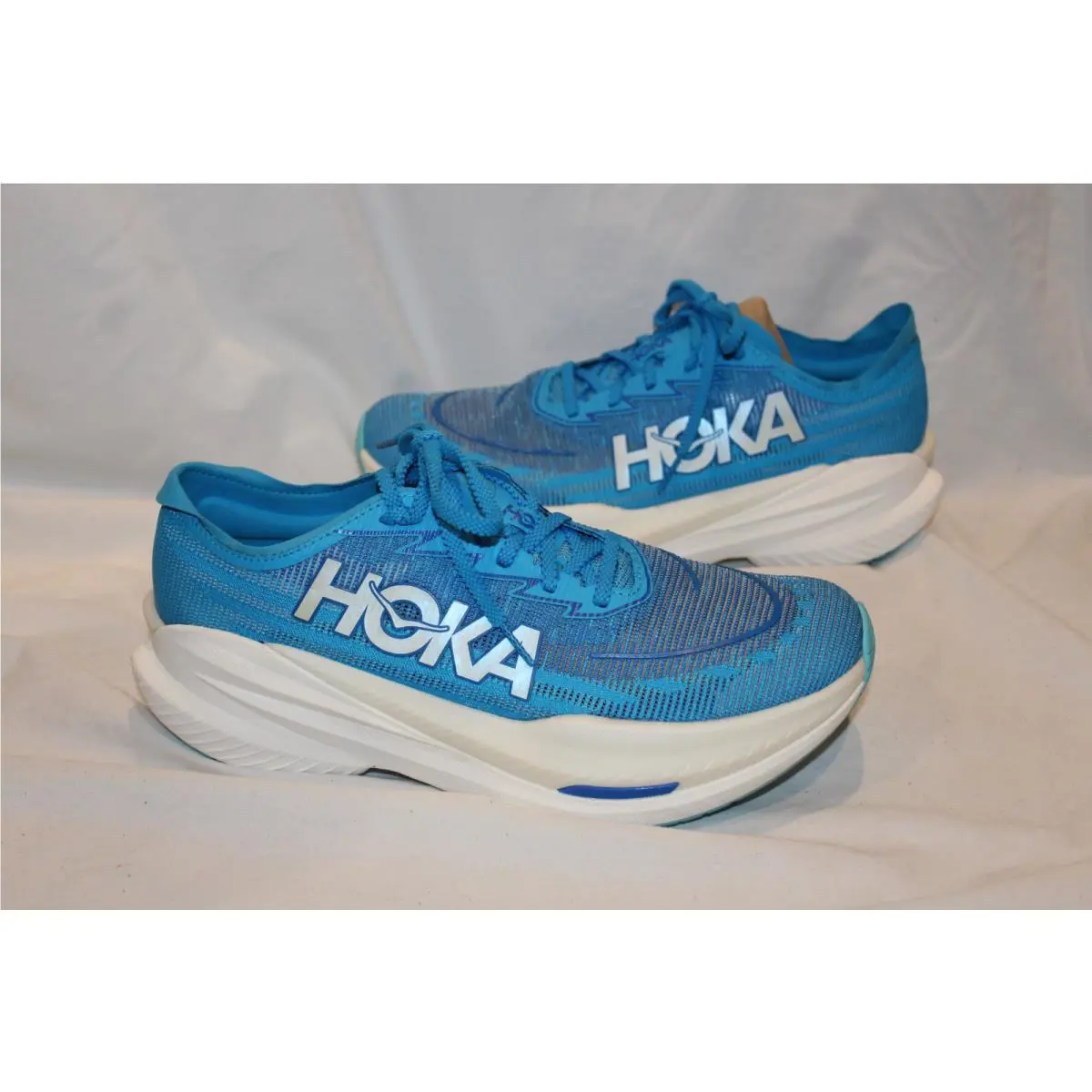 Hoka One Men`s Mach X 2 Running Sneakers Syvr Blue SZ 11