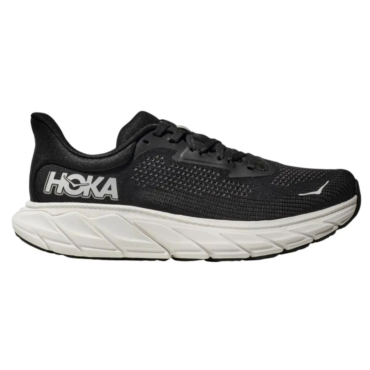 Hoka Women`s Arahi 7 Stability Running Shoes US 9 Wide Black/ White - Black/ White