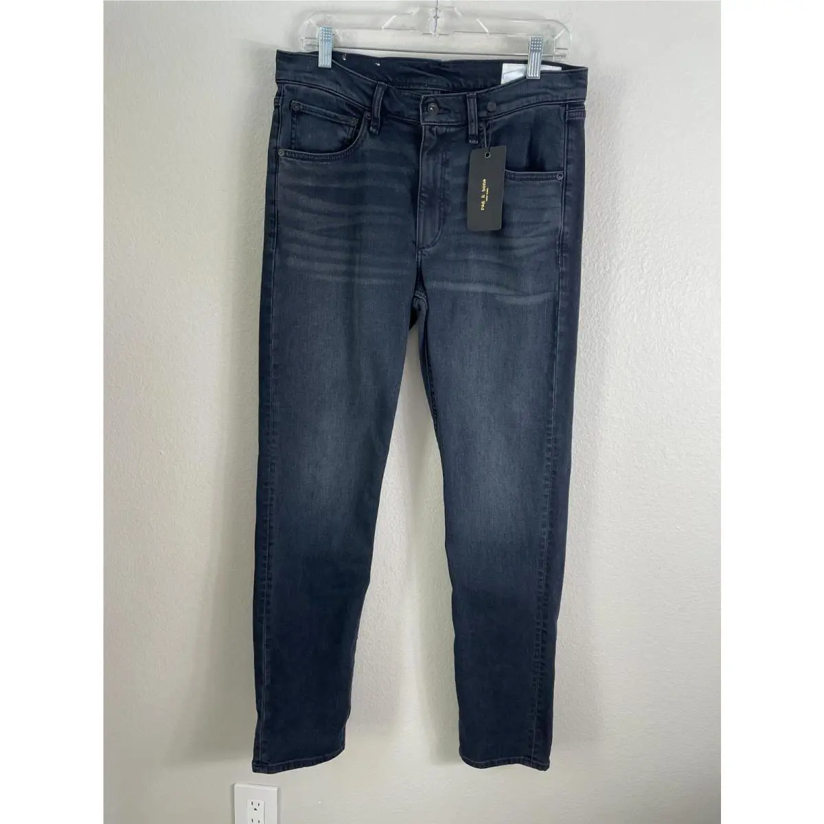 Rag Bone Mens 31x32 Fit 2 Slim Jeans Blue Marlon Dark Wash Denim