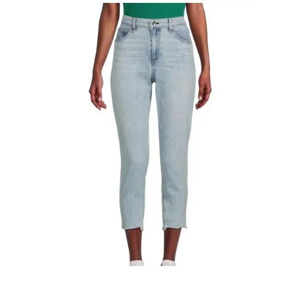 Rag Bone Cate Mid Rise Skinny Light Blue Jeans Raw Hem Mid Rize 31