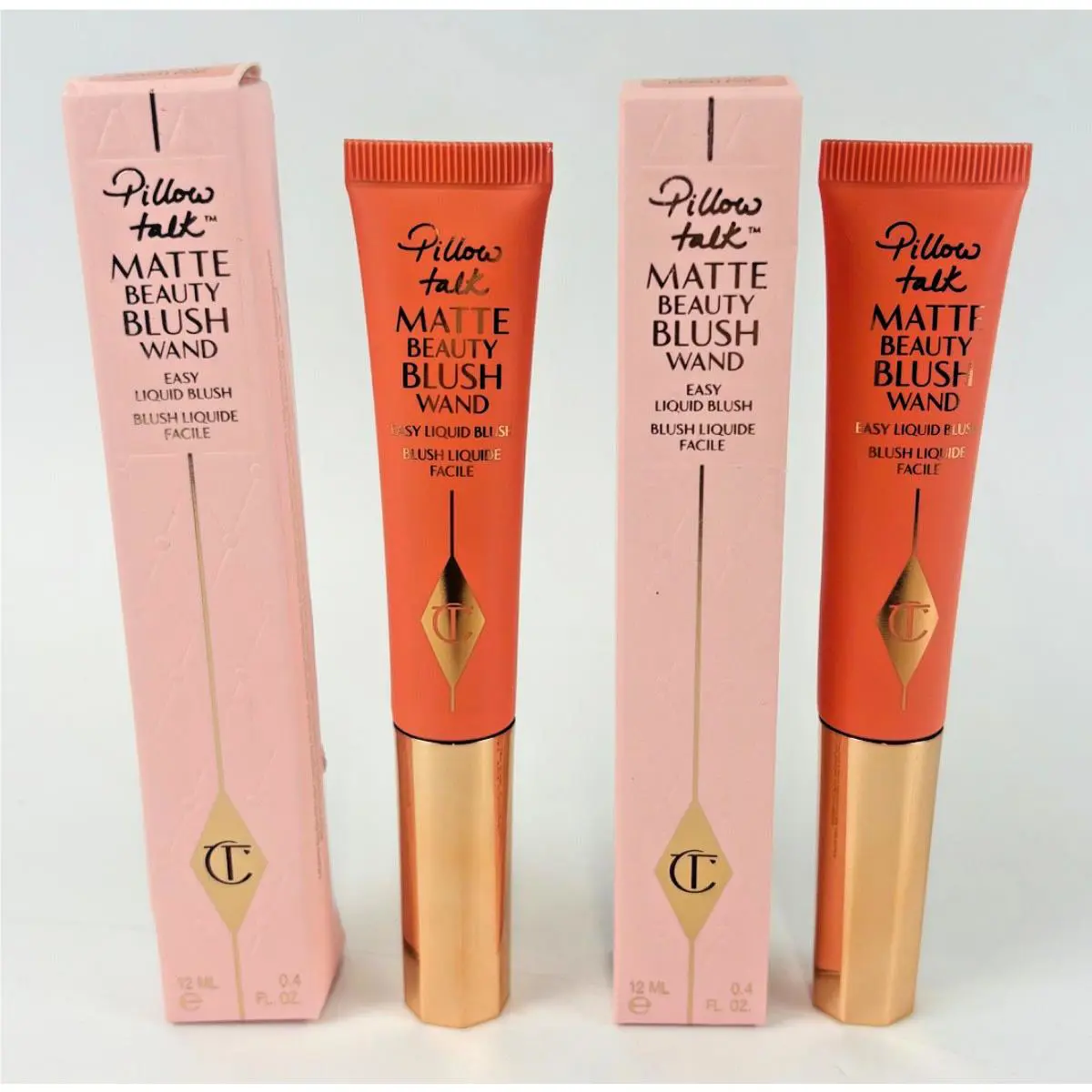 Charlotte Tilbury Pillow Talk Matte Liquid Blush Wand 2 Pack Peach Pop