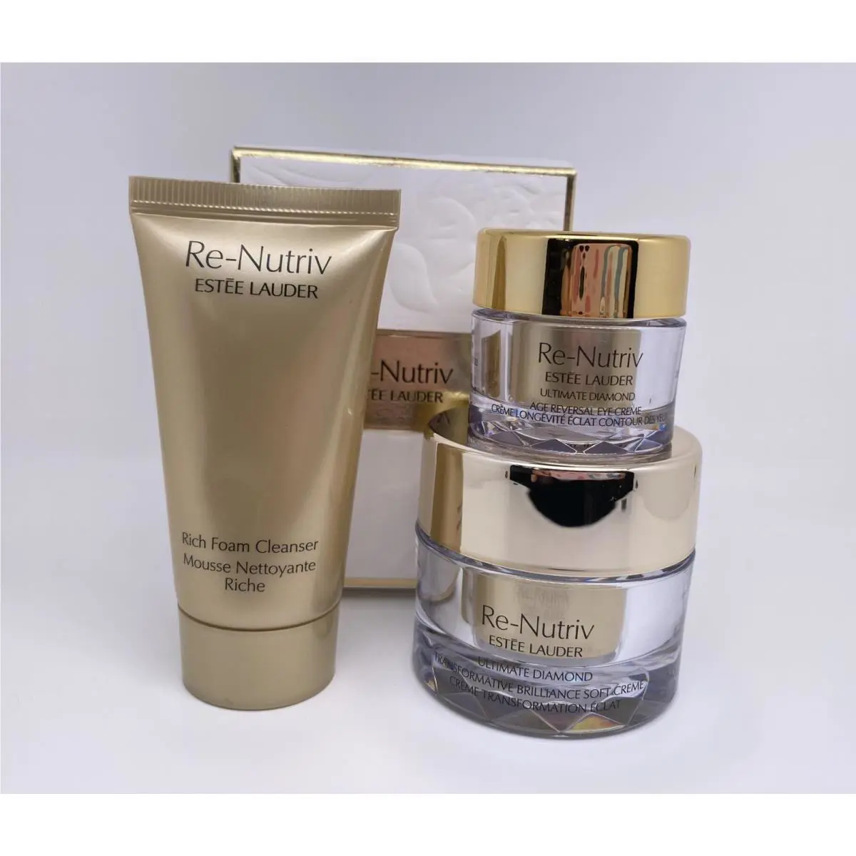 Estee Lauder Re-nutriv Set Mit Ultimate Diamond Set Rich Cleanser Soft Cream