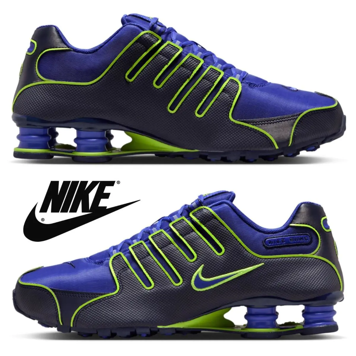 Nike Shox NZ Men`s Sneakers Running Athletic Sport Shoes Casual Walking Comfort - Black, Maufacturer: Lapis/Lapis/Obsidian