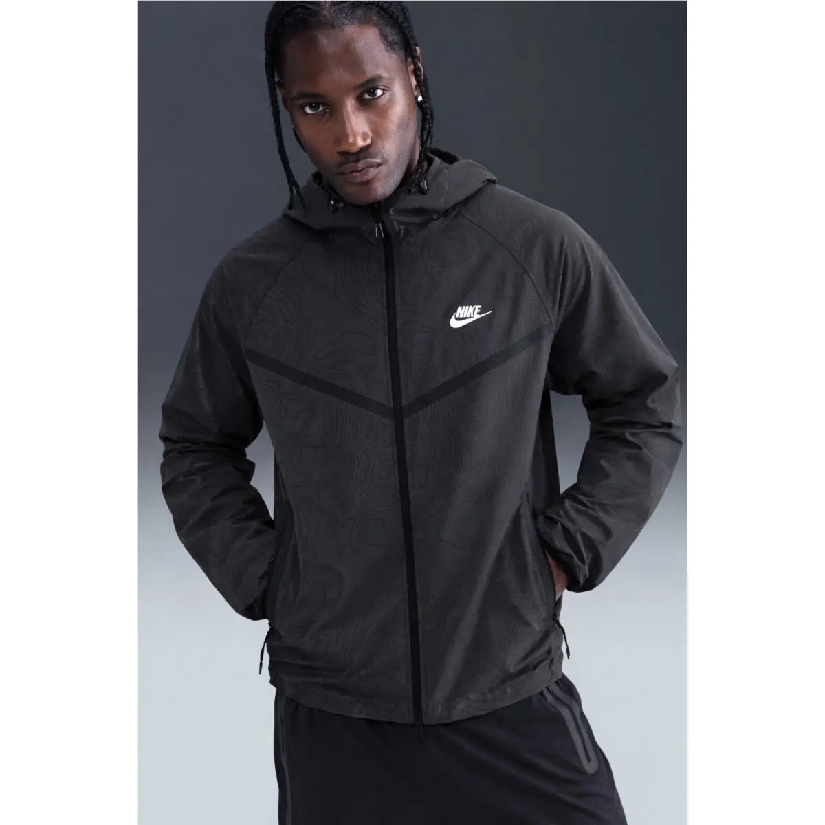 Nike clothing - Windrunner - Windrunner - black with pattern 2