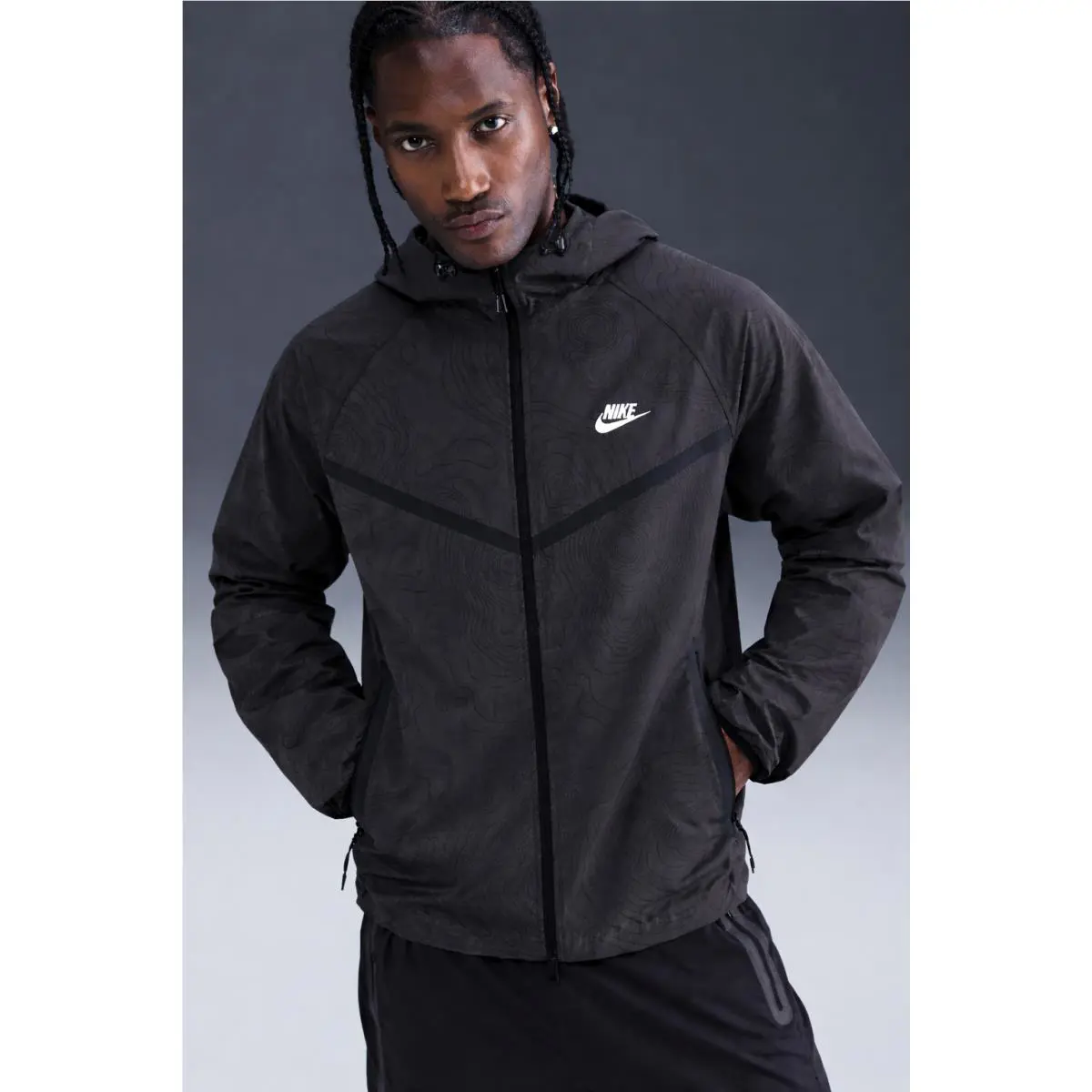 Nike clothing - Windrunner - Windrunner - black with pattern 3