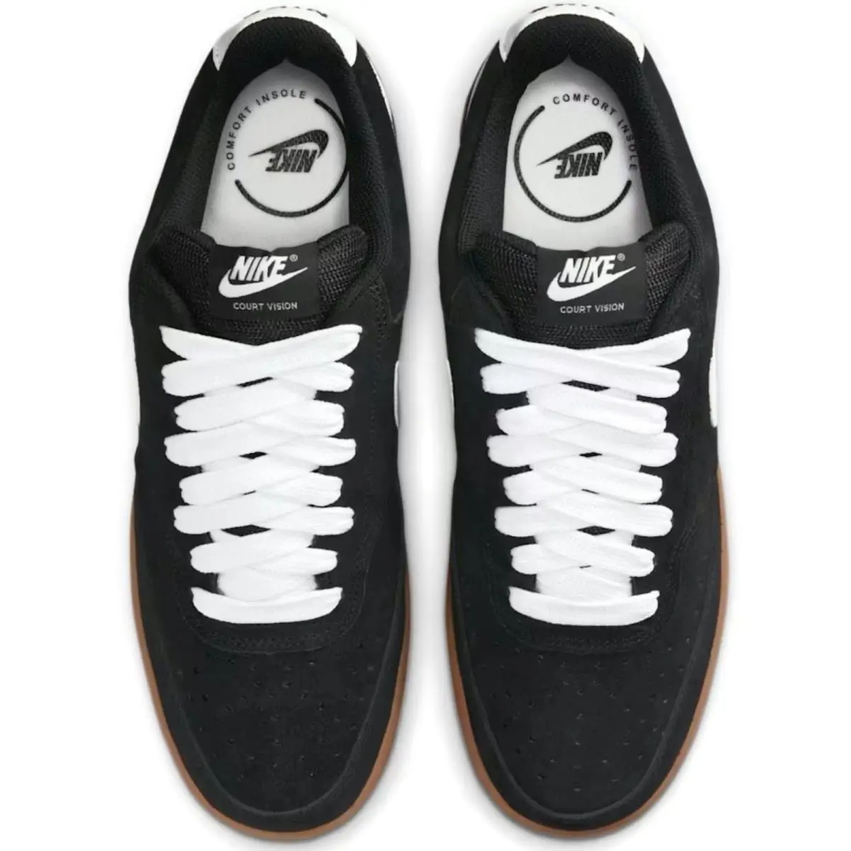 Nike shoes - Nike Court Vision Low FL - Black, Manufacturer: Black/Gum Medium Brown/White 1