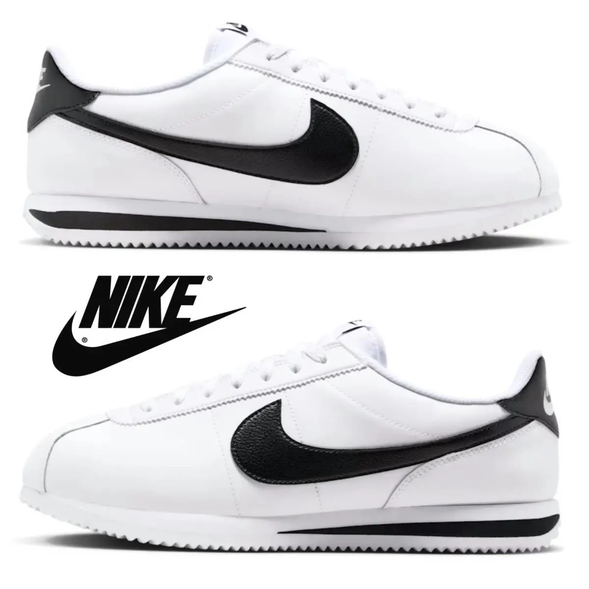 Nike shoes - Nike Cortez Leather - Cortez Leather - White, Maufacturer: White/Black 26