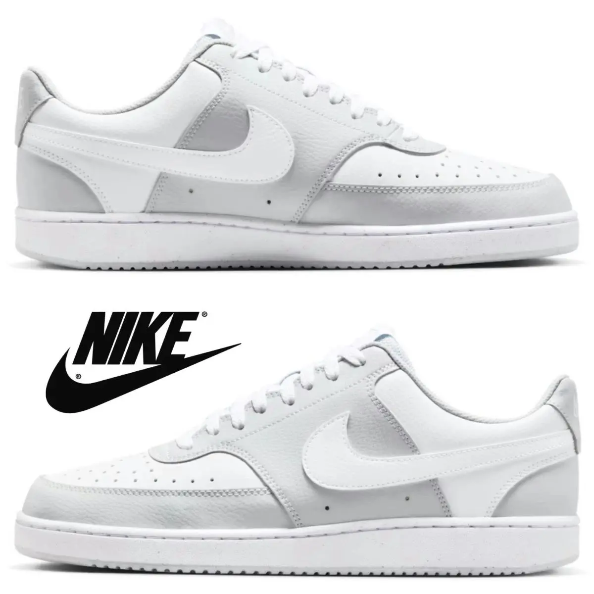 Nike shoes - Nike Court Vision Low FL - Gray, Manufacturer: Pure Platinum/White 26