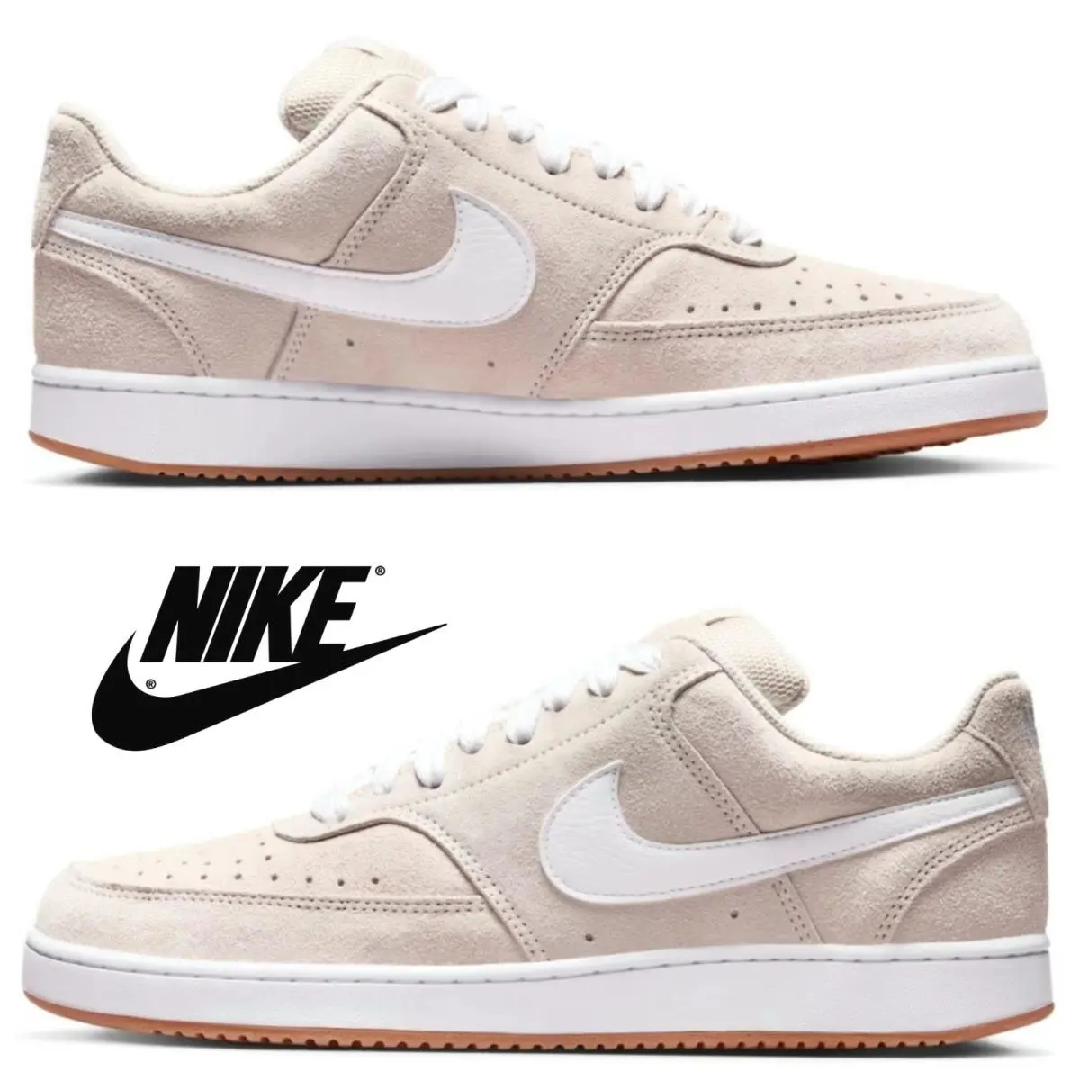 Nike shoes - Nike Court Vision Low FL - Beige, Manufacturer: Light Orewood Brown/Gum Medium Brown/White 8