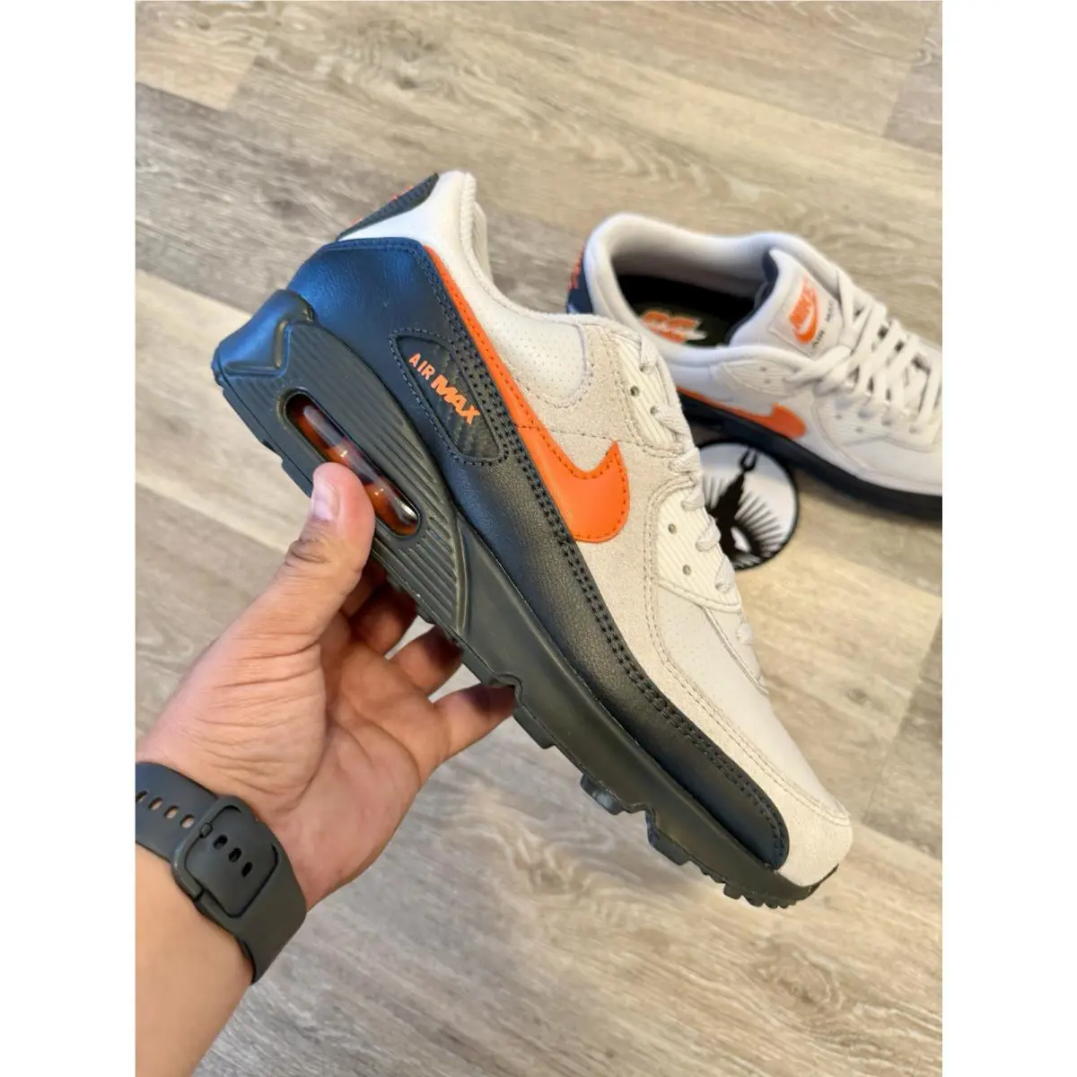 Nike shoes - Nike Air Max 90 - Air Max - IF0670-003 - Vast Grey / Total Orange / Black (UPC: 198480890522) 8