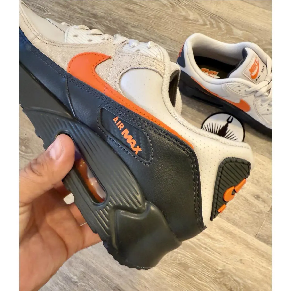 Nike shoes - Nike Air Max 90 - Air Max - IF0670-003 - Vast Grey / Total Orange / Black (UPC: 198480890522) 1