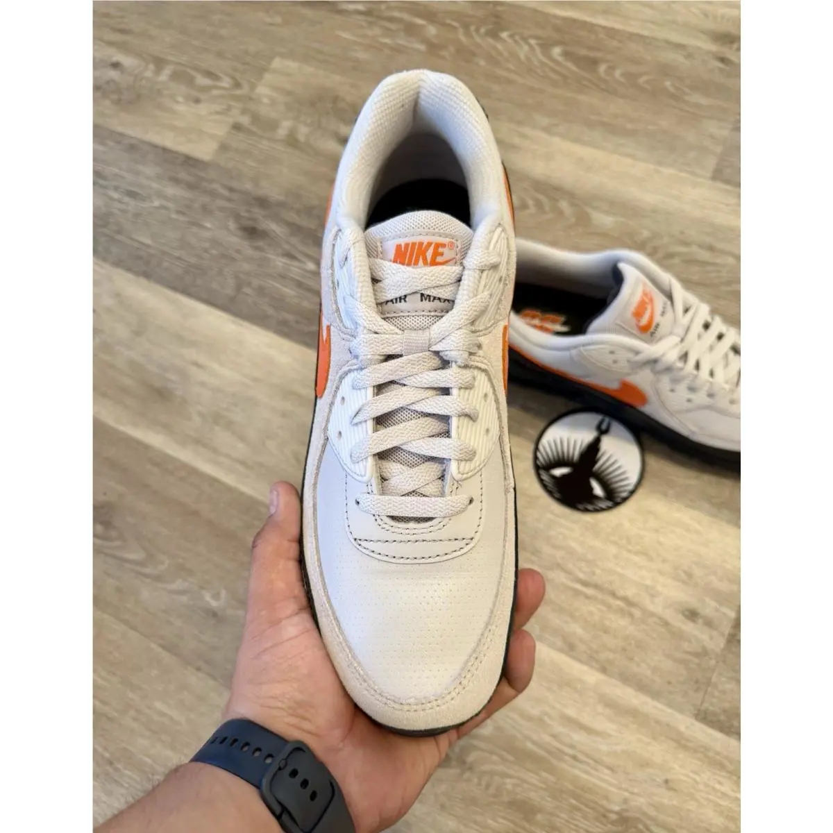 Nike shoes - Nike Air Max 90 - Air Max - IF0670-003 - Vast Grey / Total Orange / Black (UPC: 198480890522) 4