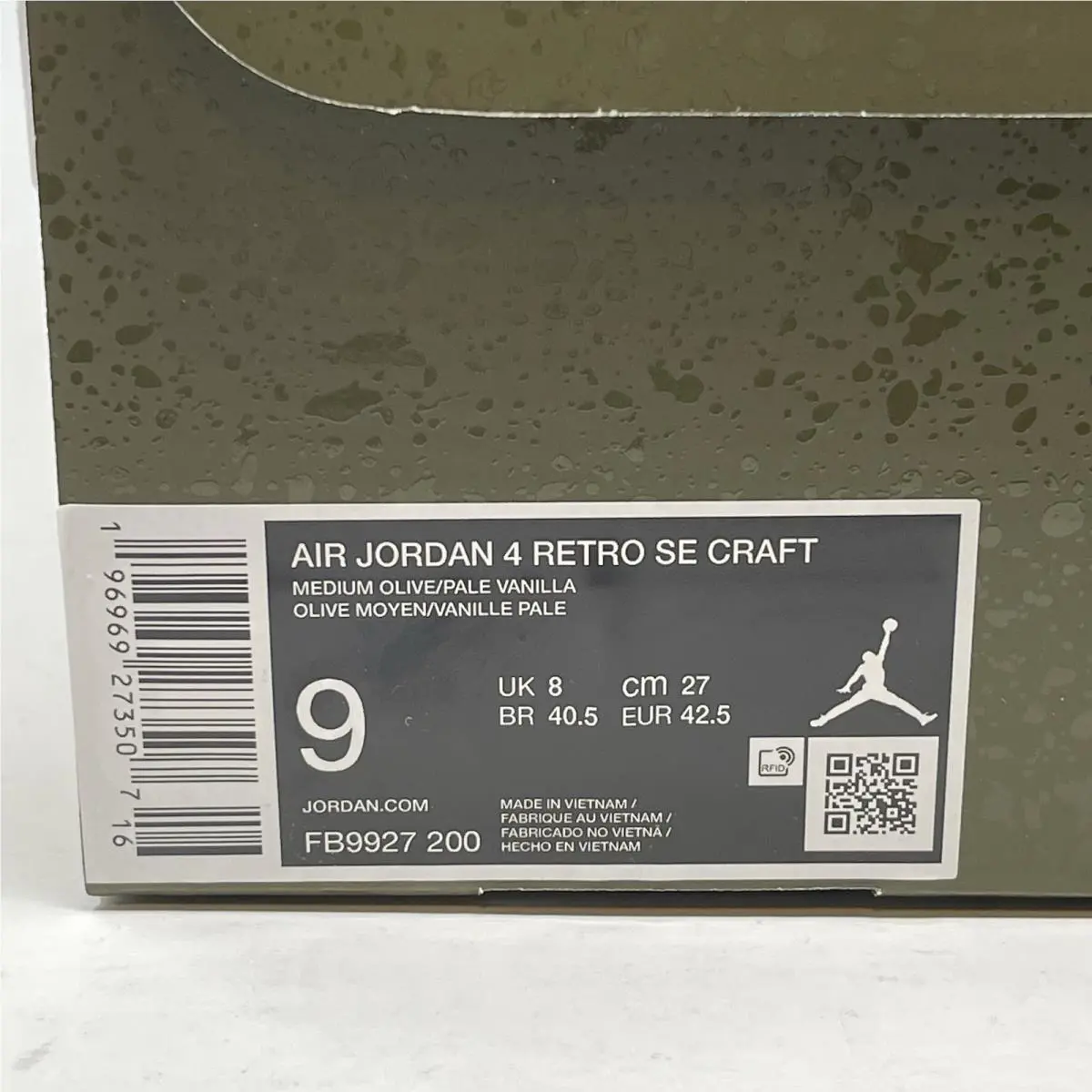 Nike shoes - Air Jordan 4 - Air - FB9927-200 - Green (UPC: 0196969273507) 8