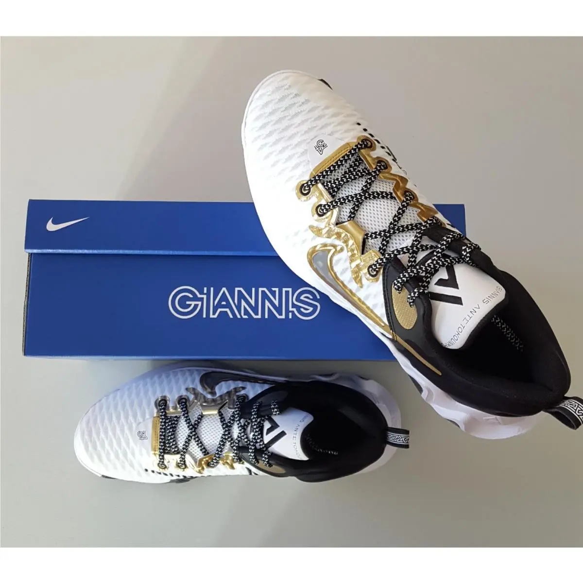 Nike shoes - Nike Giannis Immortality - Giannis Immortality - CZ4099 100 - Black-White-Metallic Gold 0
